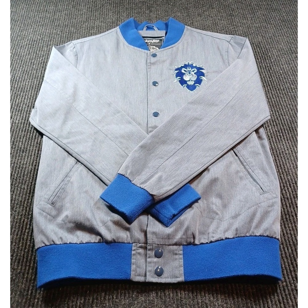 WeLoveFine World of Warcraft Blizzard memorial 2016 jacket bomber M‎ Gray & Blue